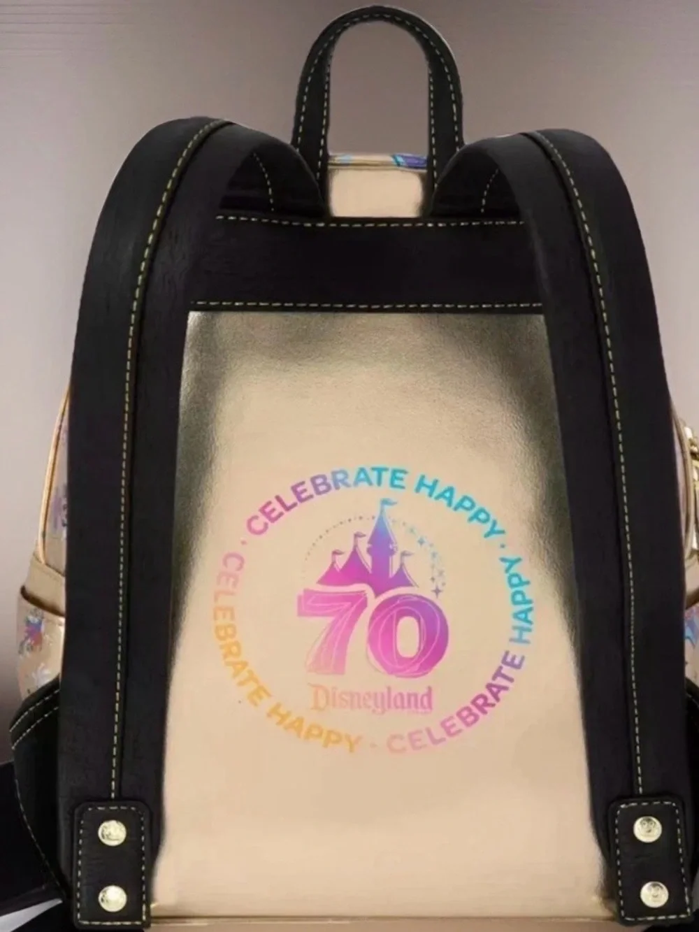Disneyland 70th Anniversary Mickey & Friends Loungefly Mini Backpack NWT